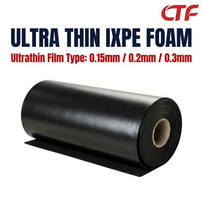 Materiale isolante impermeabile con supporto in gomma sottile in rotolo di schiuma IXPE da 0,15 mm 0,2 mm 0,3 mm per nastri e applicazioni elettroniche