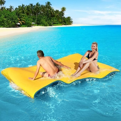 Grandi dimensioni 3 strati resistenti alle lacrime XPE schiuma nuotare palco isola galleggiante esterno tappetino galleggiante per piscina oceanica lago spiaggia