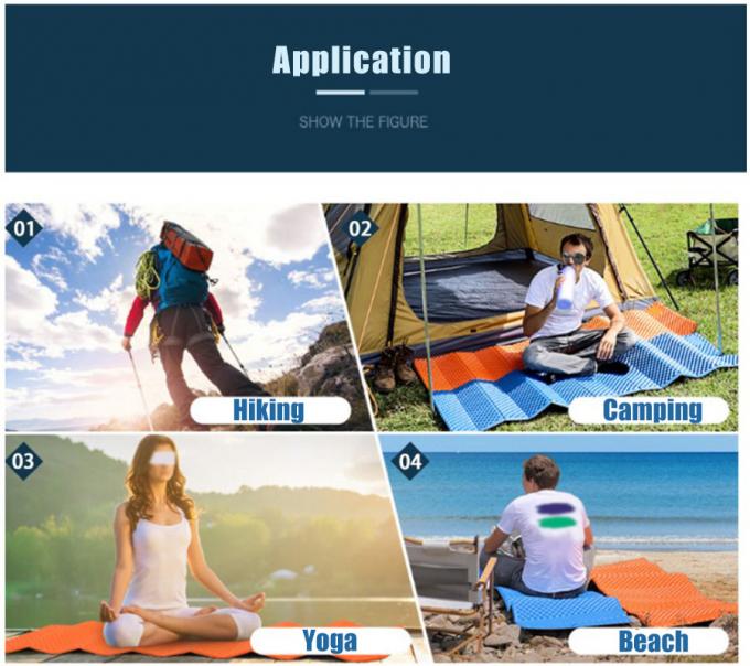 Ingrosso Materassi a doppio ripiegamento in bianco in pellicola di alluminio Cella chiusa IXPE XPE Pad di sonno in schiuma per campeggio impermeabile 2 persone 8